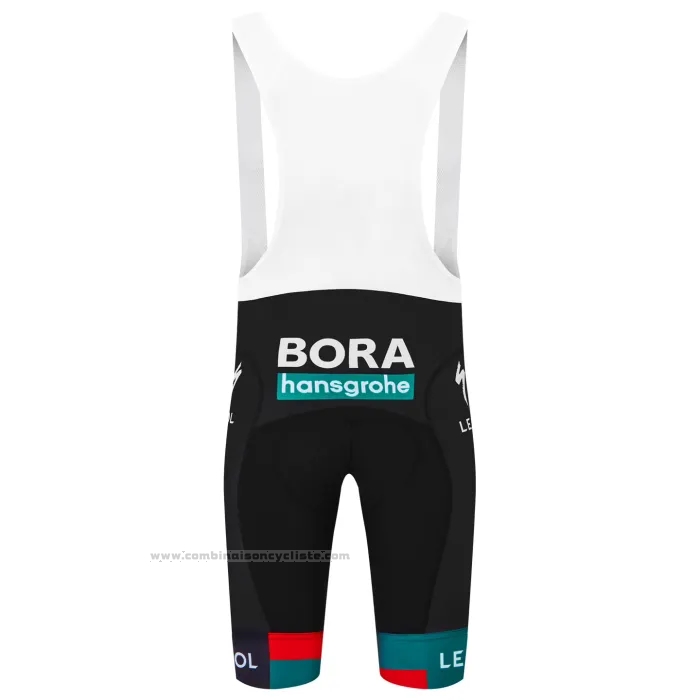2023 Maillot Cyclisme Bora-Hansgrone Vert Rouge Manches Courtes et Cuissard